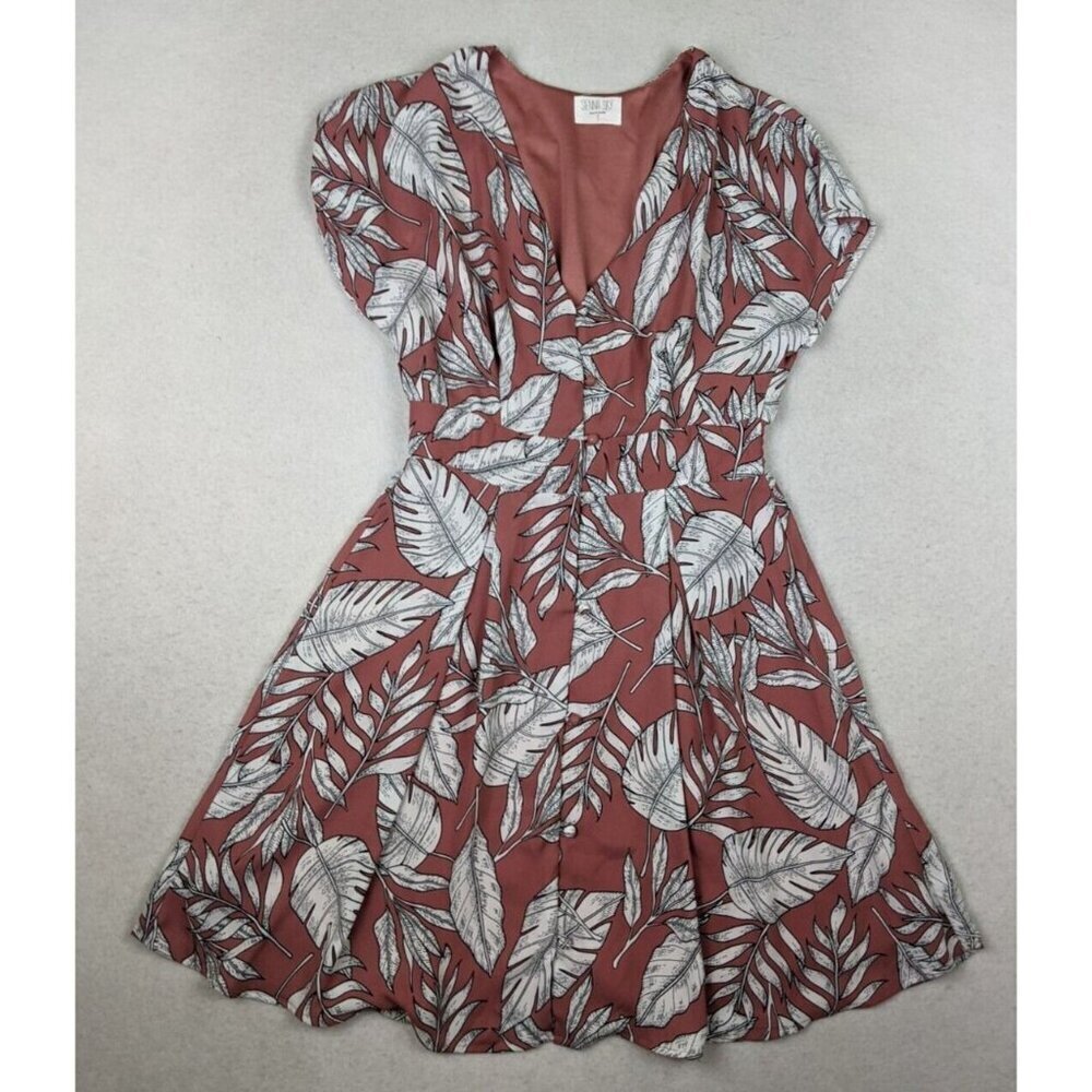 SIENNA SKY - WOMEN'S DUSTY ROSE PINK A-LINE MINI DRESS - SIZE S
